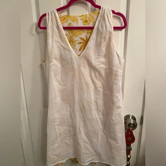 Seafolly Cast Away Tuscan Sun 100% Cotton Beach Cover Up Dress SzM - Picture 7 of 14